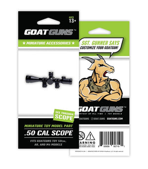 GoatGuns Mini 16X Scope, Fits Barrett .50, AR and Bullpup Models — Diecast Model Guns