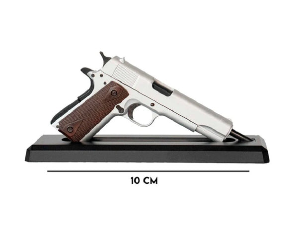 GoatGuns 1/2.5 Scale Die Cast 1911 Model Pistol, Silver — Diecast Replica Guns