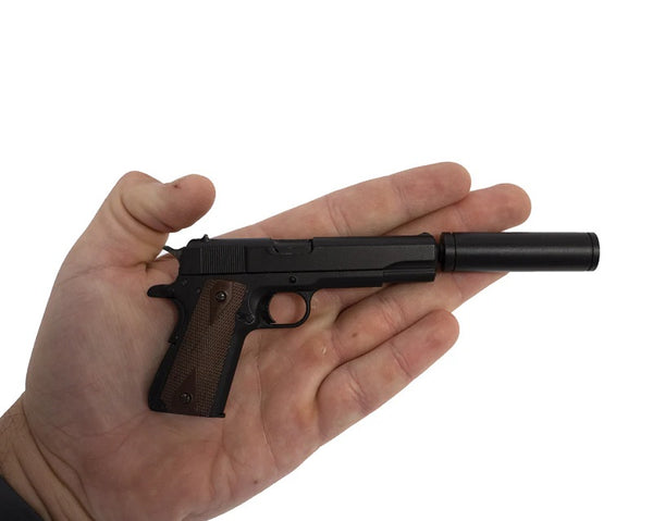 GoatGuns Mini 1911 Suppressor, Black, for 1911 Models — Diecast Replica Guns