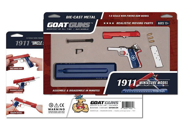 GoatGuns 1/2.5 Scale Die Cast 1911 Model, USA — Diecast Replica Guns
