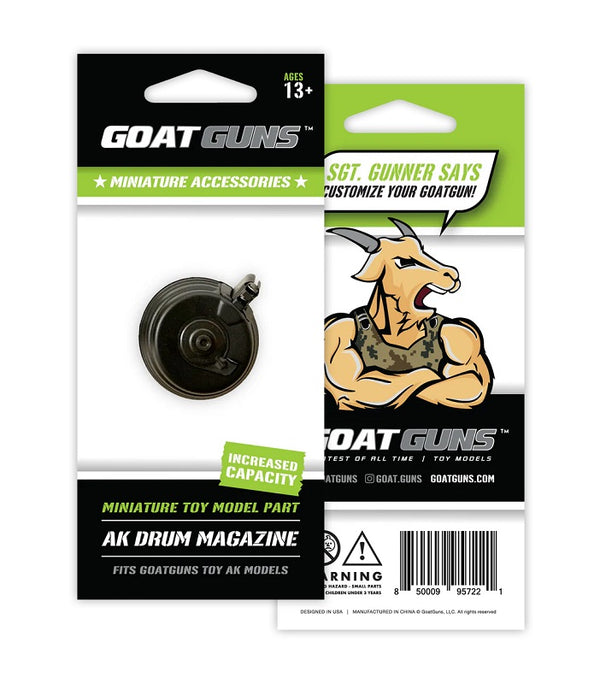 GoatGuns Mini AK Drum Magazine, Fits AK47 Models — Diecast Replica Guns