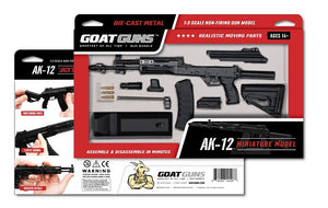 GoatGuns 1/3 Scale Die Cast AK12 Model, Black — Diecast Replica Guns