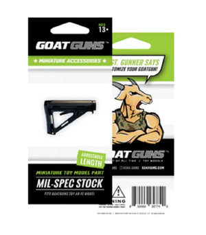 GoatGuns Mini Adjustable Milspec Stock, Fits AR15 Base Models — Diecast Model Guns