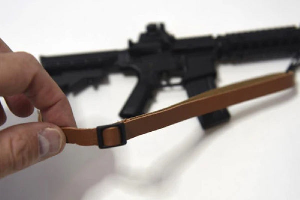GoatGuns Miniature Sling, Leather, Adjustable, for Mini AR & AK — Diecast Replica Guns