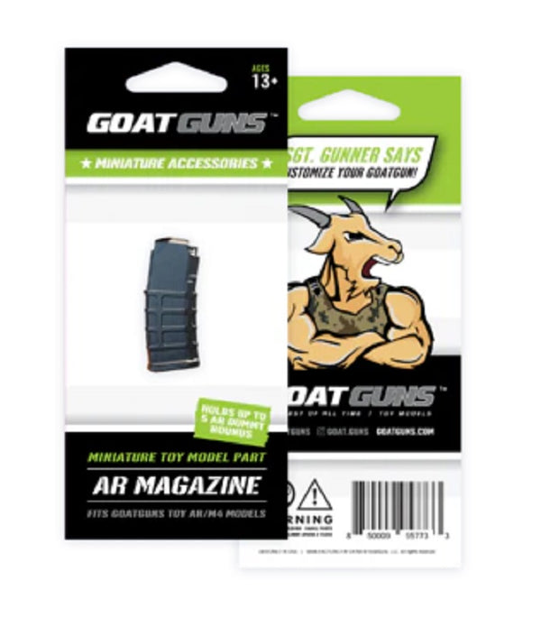 GoatGuns Mini AR Anti Slip Grip Magazine, for AR15/M4 Models — Diecast Replica Guns