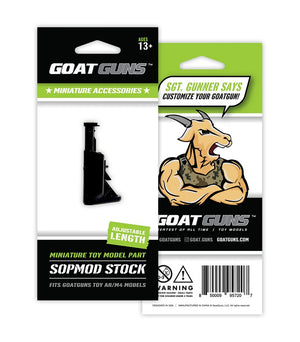 GoatGuns Mini Sopmod Stock, Fits AR15 Models — Diecast Replica Guns