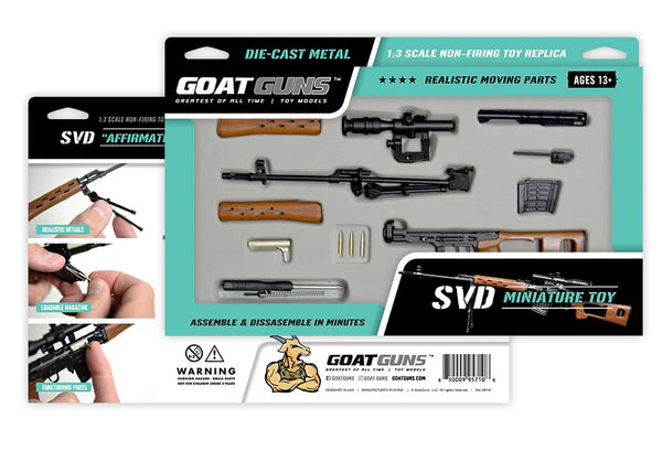 GoatGuns 1/4 Scale Die Cast SVD Model — Diecast Replica Guns