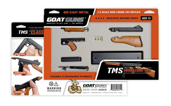 GoatGuns 1/3 Scale Die Cast TSMG Model, Black — Diecast Replica Guns
