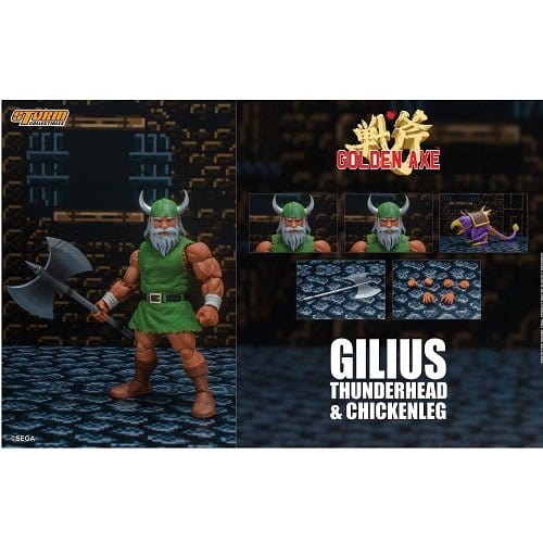 ToyShnip Golden Axe Gilius Thunderhead and Chicken Leg 1:12 Scale Action Figure — Action & Toy Figures