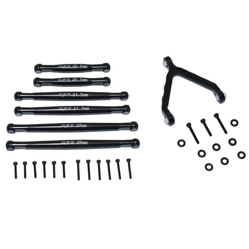 GPM SCX24160-BK Aluminium Suspension Links Set Black : Axial 1/24 SCX24 Deadbolt
