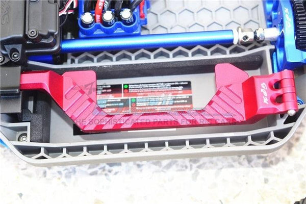 Gpm Racing RUS40126-B Aluminum Battery Hold-down Blue Traxxas 1/10 Rustler