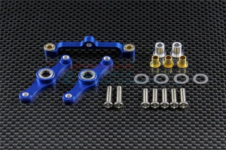 Gpm TT048-B Alloy Steering Assembly W/Shims+Collars+Screws Blue Tamiya TT01
