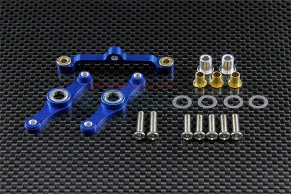 Gpm TT048-B Alloy Steering Assembly W/Shims+Collars+Screws Blue Tamiya TT01