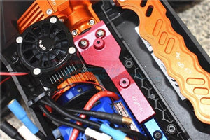 GPM TXMS016R-B Aluminum Rear Chassis Link Protector Blue Traxxas Maxx