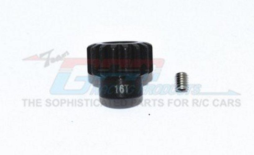 GPM TXMS016TS-BK Harden Steel 45 Motor Gear 16T Black (2pc Set) Traxxas Maxx