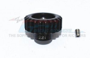 Gpm Racing TXMS022TS-BK Harden Steel 45 Motor Gear 22T Black Traxxas Maxx