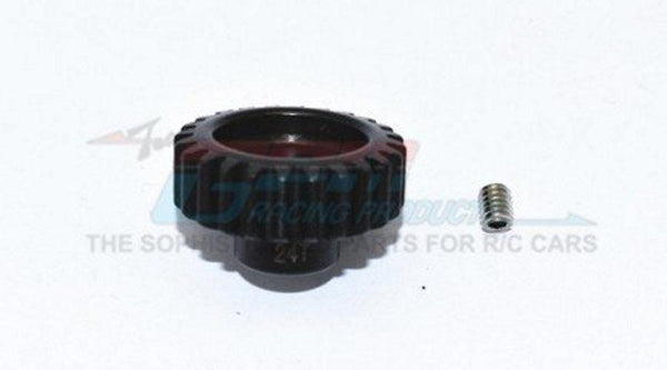 Gpm TXMS024TS-BK Harden Steel 45 Motor Gear 24T Black Traxxas Maxx