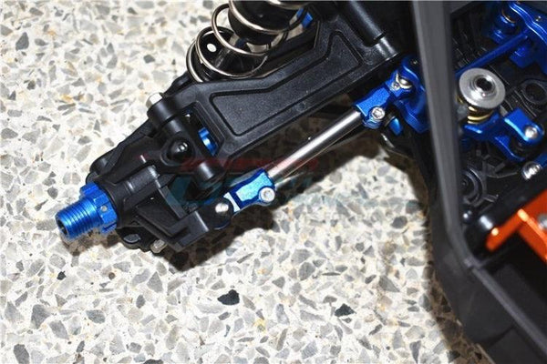 GPM Aluminum Stainless Steel Adjustable Front Steering Tie Rod Blue TRA Maxx