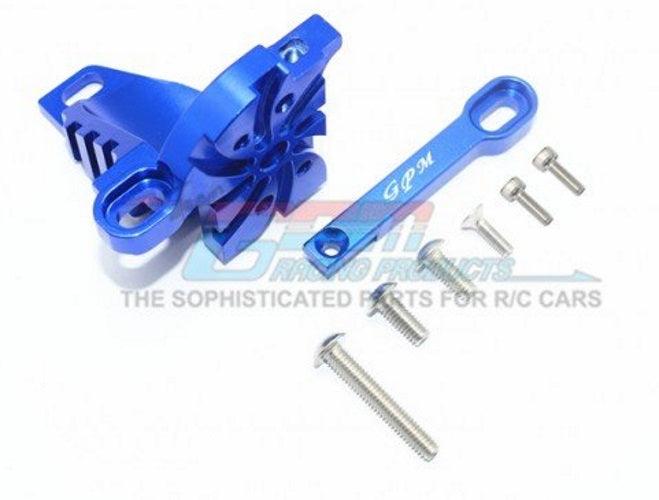 Gpm Aluminum Motor Mount /Heat Sink Fins Traxxas Unlimited Desert Racer Blue