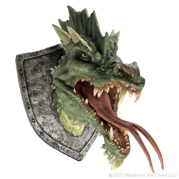 Little Shop of Magic D&D Replicas of the Realms: Green Dragon Trophy Plaque — RPG