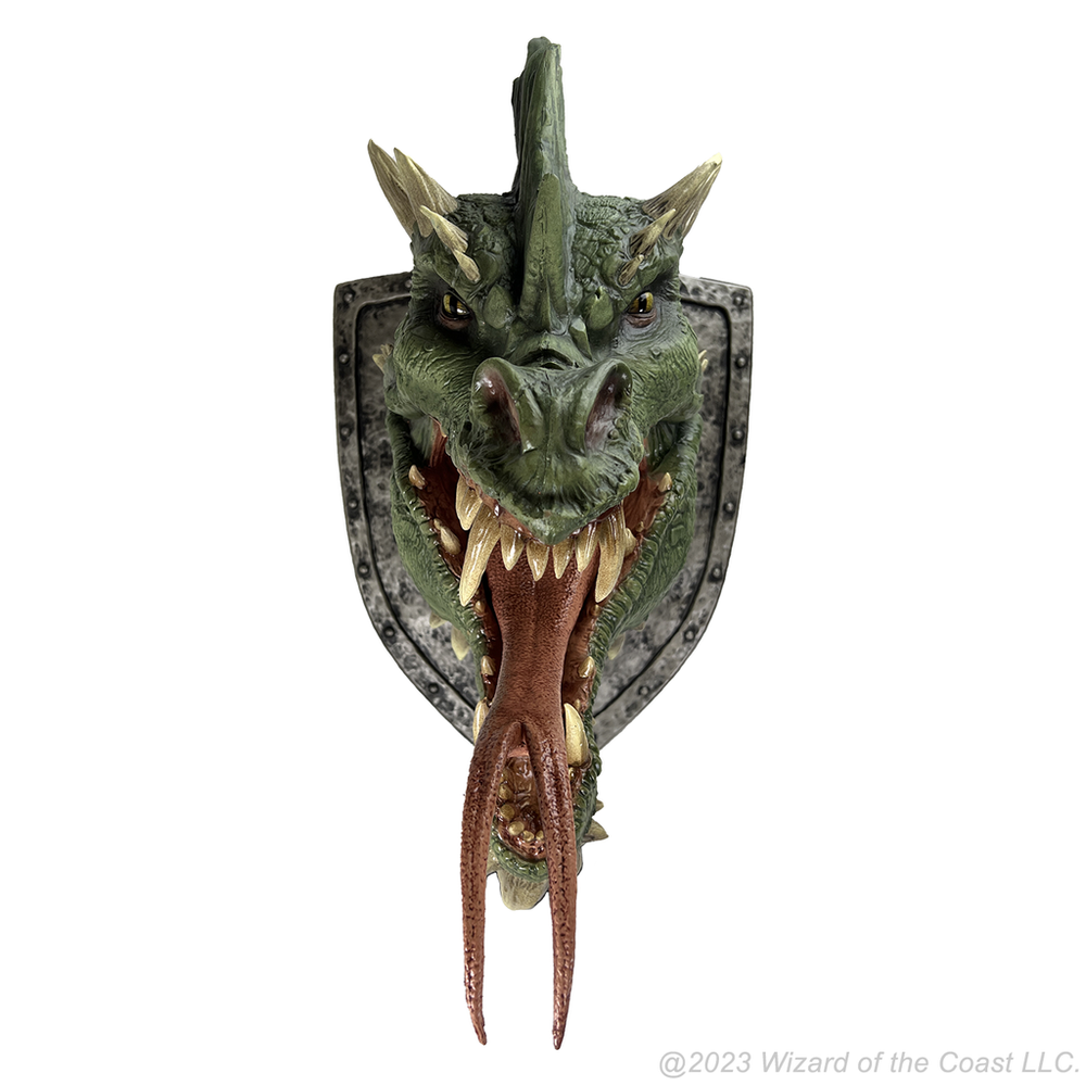 Little Shop of Magic D&D Replicas of the Realms: Green Dragon Trophy Plaque — RPG
