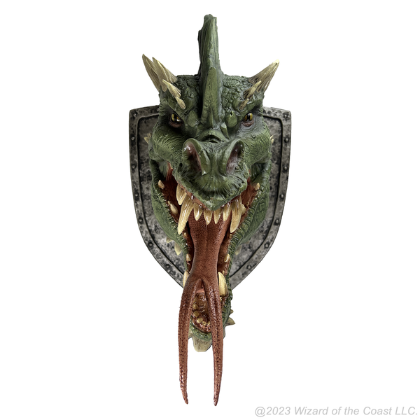Little Shop of Magic D&D Replicas of the Realms: Green Dragon Trophy Plaque — RPG