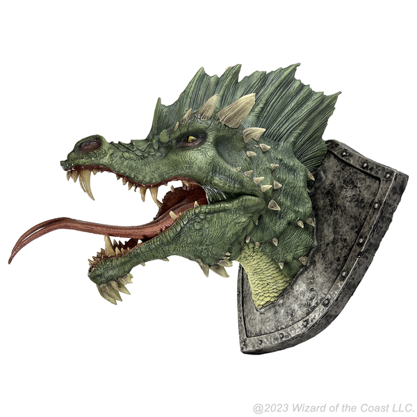 Little Shop of Magic D&D Replicas of the Realms: Green Dragon Trophy Plaque — RPG