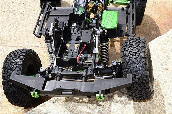 GPM ALUMINUM FRONT/REAR L-SHAPE SHOCKS (92MM) AXIAL SCX10 II GUN SILVER