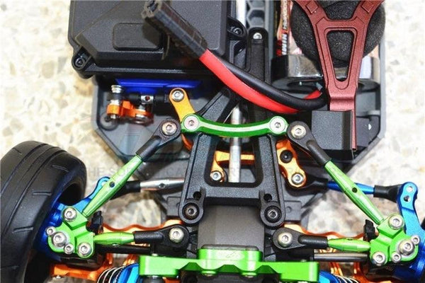 Gpm GT048 Blue Aluminum Steering Assembly (14Pieces Set) Traxxas Gt4 Tec 2.0