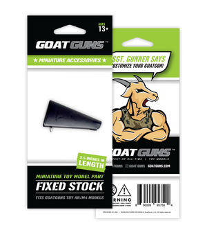 GoatGuns Mini Fixed AR Stock, Fits M16/AR15 Models — Diecast Model Guns