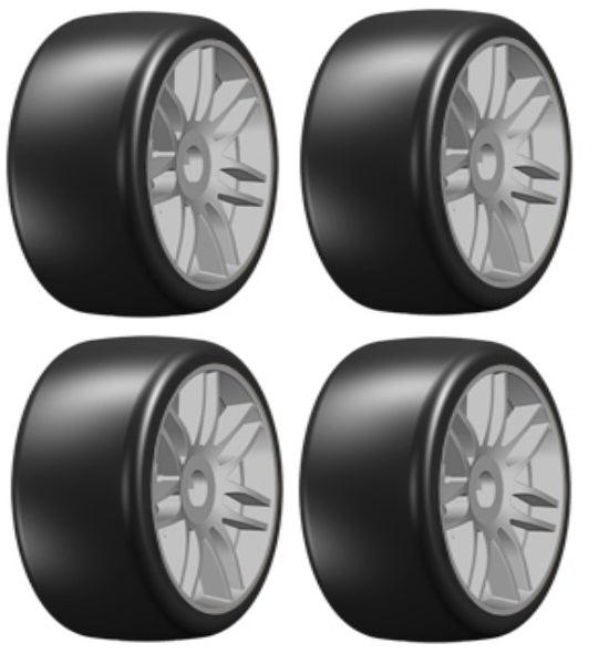 GRP GTK02-S5 GT T02 Slick S5 Medium Mounted Belted Tires (40 1/8 Buggy 17mm)