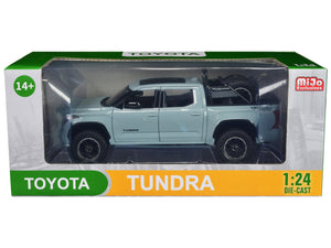 2023 Toyota Tundra TRD 4x4 Pickup Truck Lunar Rock Gray with Sunroof and Wheel Rack 1/24 Diecast Model Car