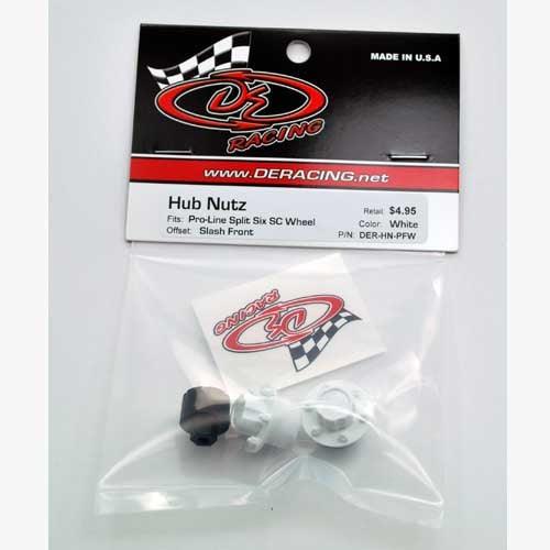 DE Racing Hub Nutz (2) (Proline Slash Front) White