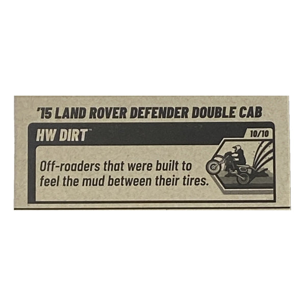 Hot Wheels '15 Land Rover Defender Double Cab - HW Dirt 10/10