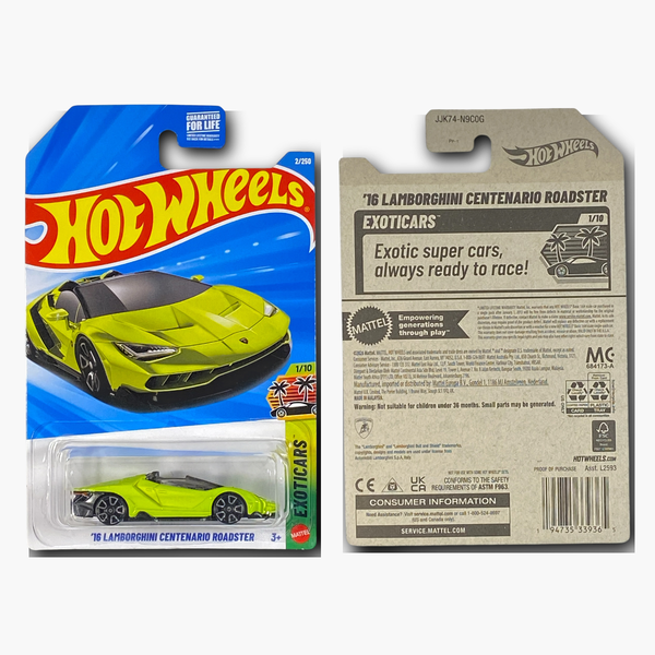 Hot Wheels '16 Lamborghini Centenario Roadster | Exoticars Series 1/10