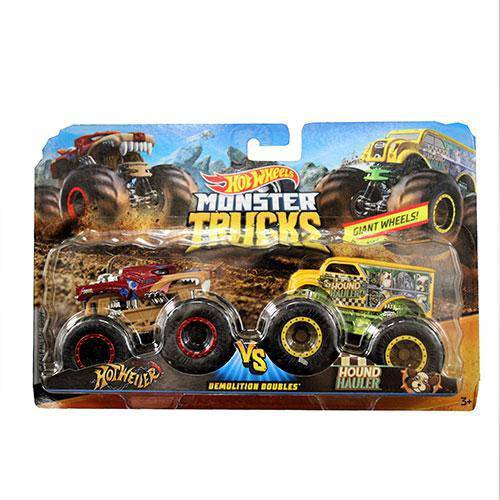 ToyShnip Hot Wheels Monster Trucks 1:64 Demolition Doubles 2-Pk - Hotweiler Vs Hound Hauler — Toys & Games