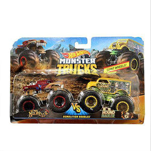 ToyShnip Hot Wheels Monster Trucks 1:64 Demolition Doubles 2-Pk - Hotweiler Vs Hound Hauler — Toys & Games