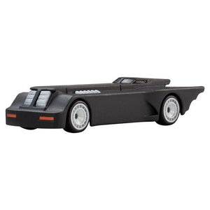 A sleek black Hot Wheels Pop Culture 2026 - Select Vehicle(s) diecast car with silver engine details, designed for collectors and hobby enthusiasts, promoting STEM learning and adventure.
