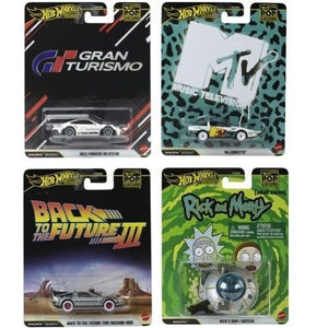 Hot Wheels Pop Culture 2026 - Select Vehicle(s) featuring collectible diecast models inspired by Gran Turismo, MTV, Back to the Future III, and Rick and Morty in vibrant packaging, built for builders. Driven by discovery. STEM • RC • Drones • Makers • Adventure. Veteran-owned hobby store supporting hands-on learning and family-centered STEM activities.