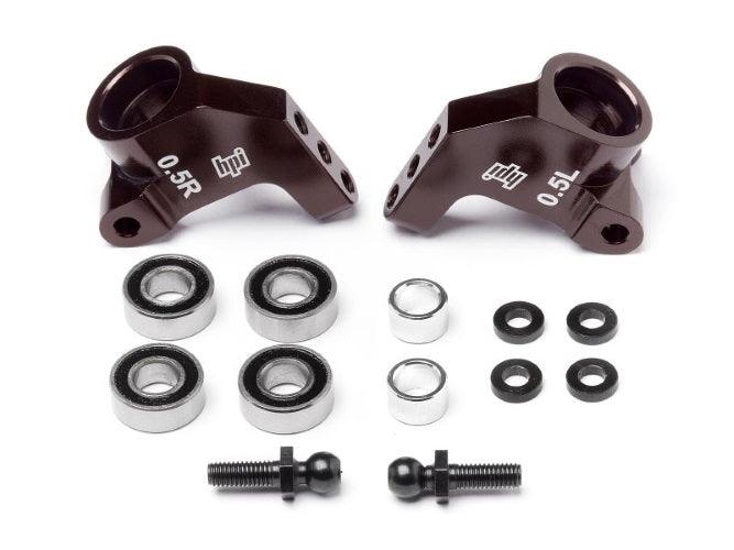 HPI Racing 104898 Aluminum Rear Hub Carrier Set (0.5 Degree/Brown)
