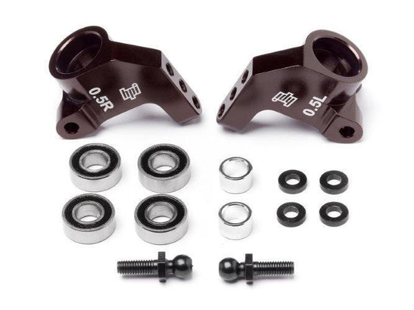 PowerHobby HPI Racing 104898 Aluminum Rear Hub Carrier Set (0.5 Degree/Brown)