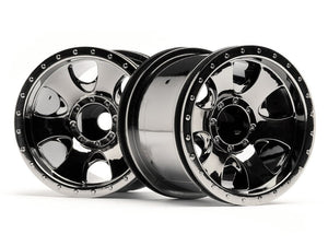 HPI Racing Warlock Wheel Black Chrome (2.2In/2pcs)