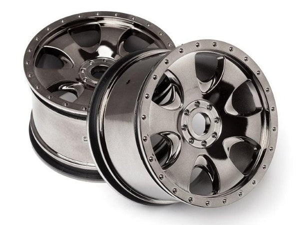 Hpi 105801 Warlock Wheel Black Chrome (83x56mm/2pieces) Savage X Savage XL