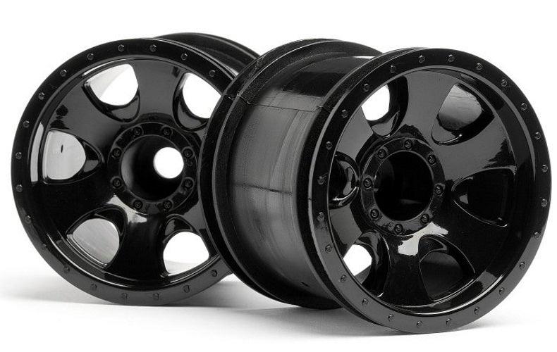 HPI 106724 Warlock 2.2" Wheels Black (2) E-Firestorm 10T Wheely King Savage XS