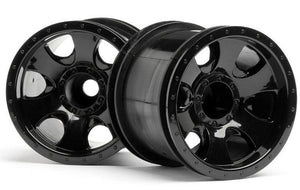 HPI 106724 Warlock 2.2" Wheels Black (2) E-Firestorm 10T Wheely King Savage XS