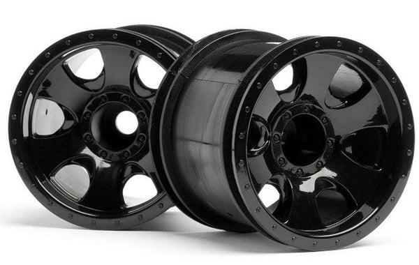 HPI 106724 Warlock 2.2" Wheels Black (2) E-Firestorm 10T Wheely King Savage XS