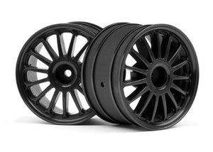 Hpi 107972 Black Tarmac Wheel 2.2" (2pieces) For WR8 2.2"(57mm) Tires