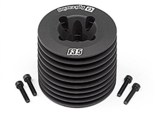 Hpi 111609 Aluminum Heatsink Head Black Nitro Star F3.5 V2 Trophy Buggy