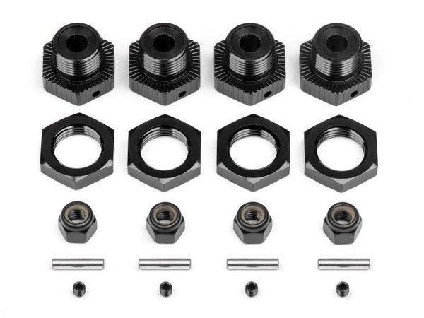 HPI 114341 Aluminum Wheel Hub Set 17mm (4) Black Savage X / Flux / XL / X SS