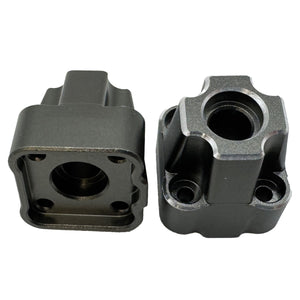 HPI Racing Aluminum Rear Hub Set (Gunmetal/2pcs)